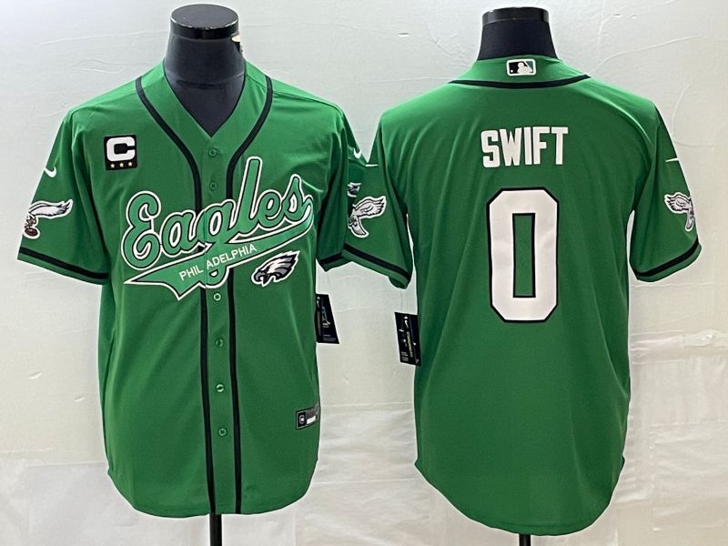 Men Philadelphia Eagles #0 Swift Green Co Branding Game NFL Jersey style 4->philadelphia eagles->NFL Jersey